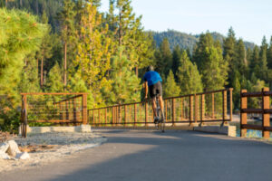 road biker in Lake Tahoe